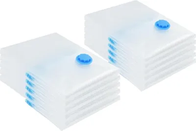 Immagine prodotto di vidaXL Sacchetti portaoggetti, 10 pezzi. Trasparente e blu, 70 x 50 cm