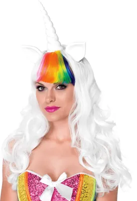 Produktbild von Einhorn Set - Faschingskostüm Perücke & Schweif