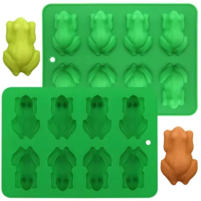 2er-Set Silikon-Froschformen für Schokolade und Süßigkeiten