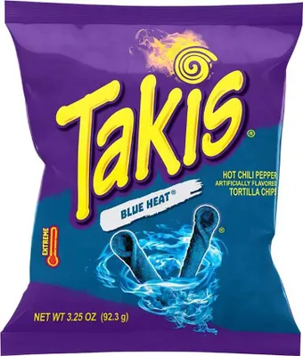 Produktbild von Takis Blue Heat gerollte Maischips mit Chili Geschmack 92g