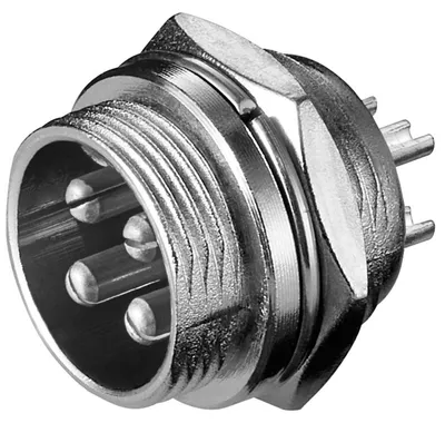 Produktbild von Mikrofon-Einbaustecker, 4Pin (schwarz, 1 Stück)