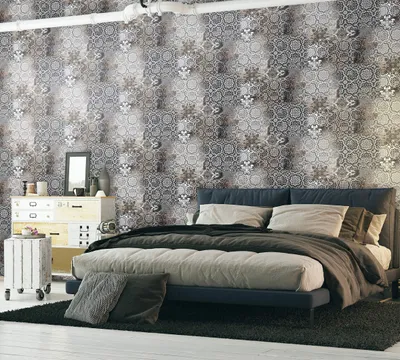 Produktbild von NEWROOM Tapete Grau Vliestapete Ornamente - Wandbild Modern   Barock  Tapete Barock