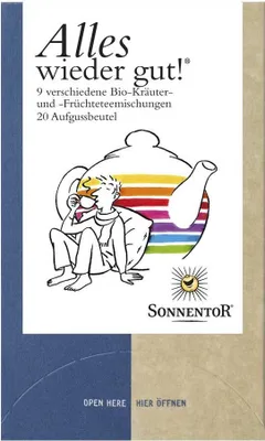 Produktbild von Sonnentor -Kräutertee "Alles wieder gut!" – 20 Beutel in 9 Sorten 30 g, Beutel