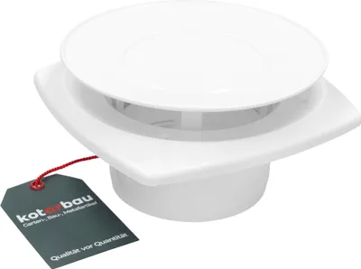 Produktbild von KOTARBAU® Tellerventil Rund für Rohranschluss Ø 100mm Weiß Anemostat Ablufttellerventil Lüftungsgitter Deckenventil Kunststoff Decken Diffusor Abluft Lüftungsventile Abdeckungs Ausgangswand Decken