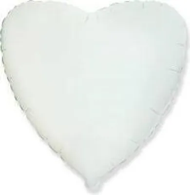 Zdjęcie produktu dla Balon foliowy Serce białe, 45cm, Flexmetal