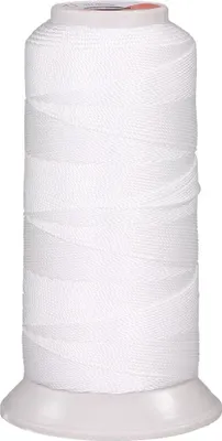 Produktbild von Sattlergarn - Polyester Ledergarn in Handwerksqualität (200 m/Stärke 8/3) I extrastarkes Polstergarn Nähgarn - Reißfest - UV-Beständig - Outdoor Nähgarn für Leder weiss