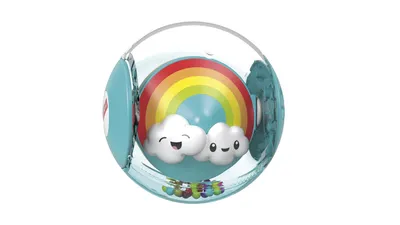 Produktbild von Fisher-Price Regenbogen-Ball, Baby-Spielzeug, Rassel, Baby Ball, Krabbel-Spielzeug