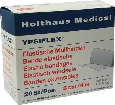 Produktbild von Holthaus Medical Mullbinden YPSIFLEX 12935S weiß 8,0 cm x 4,0 m, 20 St.