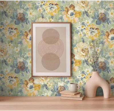 Obrázok produktu pre Netkané tapety kvetinové tapety farebné zelené 396073 Watercolour Dreams