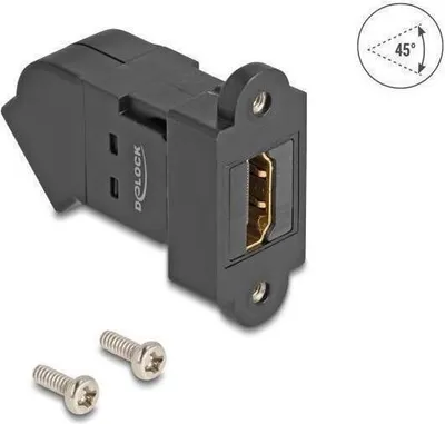 Produktbild von DELOCK HDMI Einbaubuchse/HDMI Buchse 45°gewinkelt 8K 60Hz