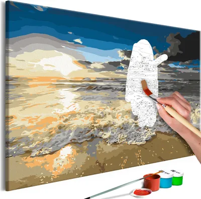 Obrázok produktu pre Netkané textílie Maľba podľa čísel - Oslepujúce slnko 60x40 cm Krajiny n-A-0723-e-a