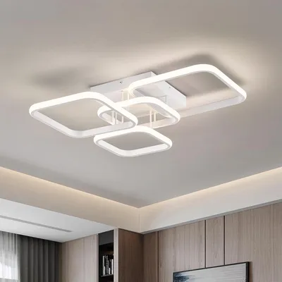 Zdjęcie produktu dla Nowoczesna lampa sufitowa LED 60W do salonu i kuchni