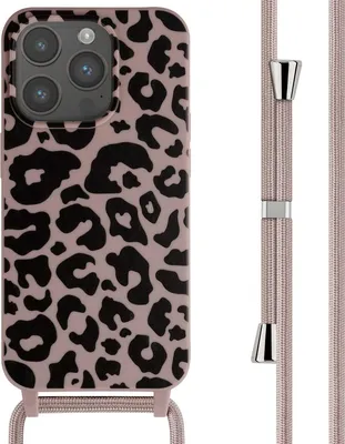 Image de imoshion Étui design en silicone avec cordon pour l'Apple iPhone 15 Pro - Animal Pink