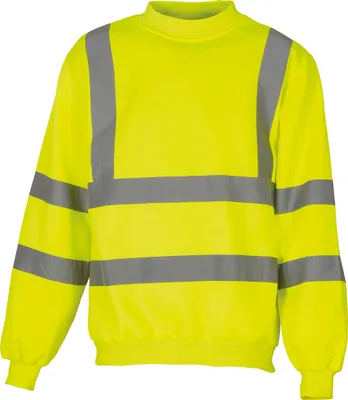 Produktbild von YOKO HVJ510 | Fluo Sweatshirt - HiVis Sicherheitssweatshirt - Farbe: Fluo Yellow - Größe: L