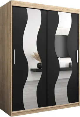 Produktbild von Kleiderschrank, Schiebetürenschrank Schlafzimmer, Schrank mit Spiegel SEWILLA 150 cm