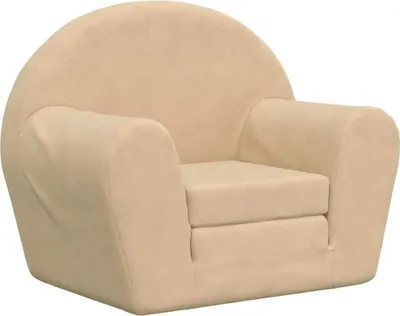 Produktbild von vidaXL Schlafsofa für Kinder Creme Weicher Plüsch