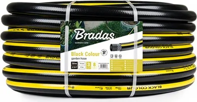Image de Bradas WBC34/50 Tuyau d'arrosage Bradas CARAT, 3/4", noir/jaune, 50 m