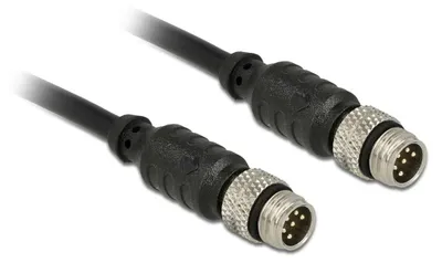Obrázek produktu pro DeLOCK 12688, 0,1 m, M8, M8, Samec/samec, Černá, Čína