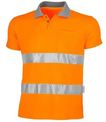 Obrázek produktu pro Qualitex polokošile - signální polokošile pro profesionály ze směsové tkaniny - v barvě: výstražná oranžová - Pánská: XXL - Dámská: 52