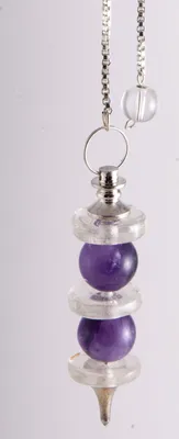 Produktbild von Kosmospendel Amethyst/Bergkristall