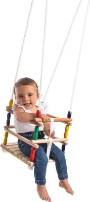 Produktbild von Holz Baby Schaukel Outdoor - 30x30cm - wetterfestes Spielzeug