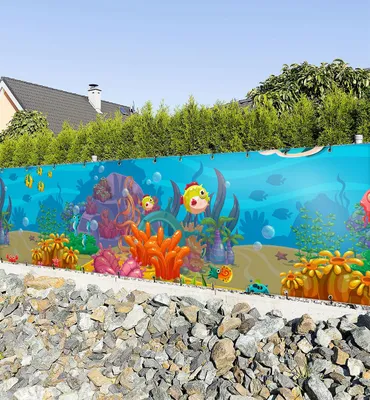 Produktbild von Zaunbanner Meeresgrund Sichtschutz Garten Zaun