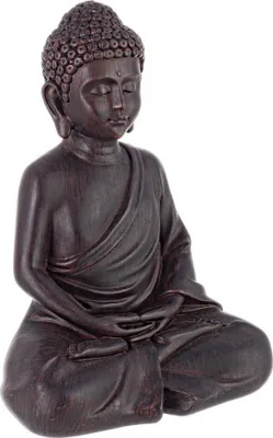 Produktbild von Deko Statue Buddha Polyesterharz Schwarz