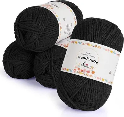 Productafbeelding van 480 Meter Zacht Acrylgaren Set - 4 Kleuren Haakgaren Sportgaren voor Breien en Haken