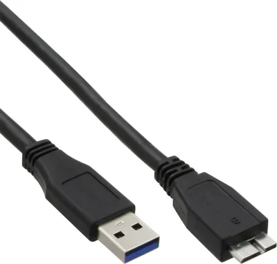 Produktbild von InLine® USB 3.2 Gen.1 Kabel, A an Micro B, schwarz, 0,5m