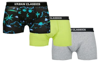 Immagine prodotto di Urban Classics - Boxer da uomo (confezione da 3) TN1083 (3XL) (nero/lime/grigio)