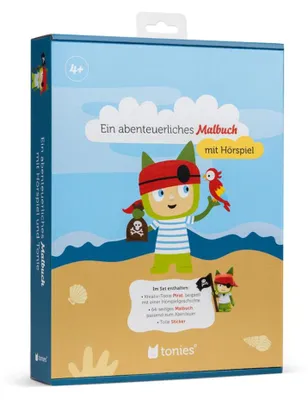 Produktbild von Tonies 11002082 Hören+ - Pirat - Malbuch-Bundle