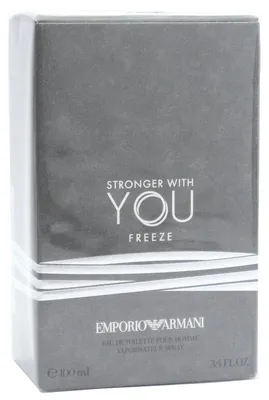 Produktbild von Emporio Armani Stronger With You Freeze, Männer, 100 ml, Nicht nachfüllbare Flasche, Limette, Lavendel, Salbei, Bernstein