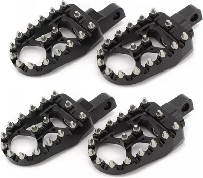 Image de Set 2x repose-pieds conducteur déplacé à l'extérieur pour Harley Davidson RB1 noir