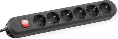 Produktbild von BACHMANN SMART Steckdosenleiste 6x Schutzkontakt, Schalter, schwarz, 1,5 m