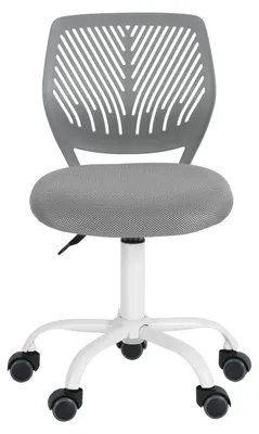Image de Chaise de bureau grise, chaise de bureau réglable, pour enfants, pour bureau