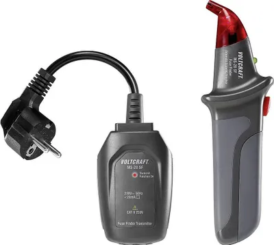 Obrázek produktu pro Vyhledávač pojistek Voltcraft MS-20SF, vyhledávač pojistek, 230 V/AC, CAT II, zástrčka s uzemňovacím kontaktem (MS-20SF)