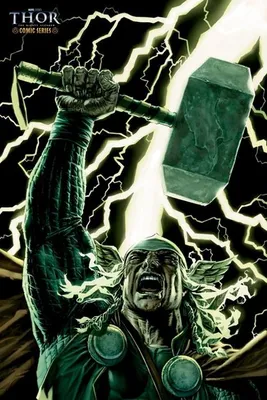 Zdjęcie produktu dla Thor – Grafika komiksowa – 61 x 91,5 cm – Plakat