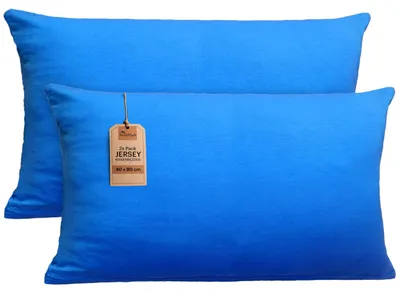 Immagine prodotto di set di 2 copricuscini 100% cotone 40x80 cm blu reale