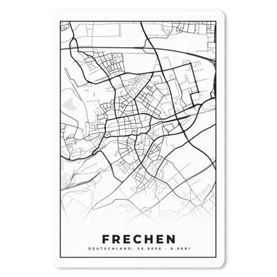 Produktbild von MuchoWow® Mauspad Mousepad Karte - Frechen - Stadtplan 18x27 cm - Mousepads - Maus Mat - Pad - Mausunterlage