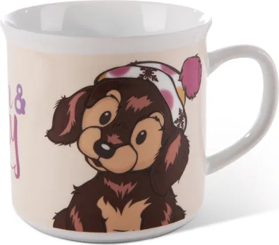Produktbild von NICI Tasse Dackel Skida, Einzelbild, 0,4 l, Becher, Universal, Braun, Weiß, Porzellan
