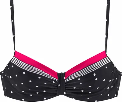 Produktbild von LASCANA Bügel-Bikini-Top Monroe schwarz-rot Größe 44 Cup D