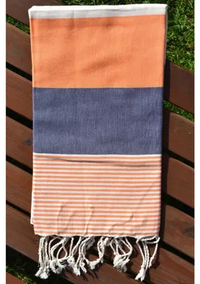 Imagen del producto de Toalla peshtemal, color arcoíris, naranja
