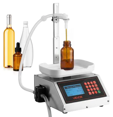 Produktbild von VEVOR Automatische Abfüllmaschine 10-1000g Flaschenfüller für Flüssigkeit, Abfüllanlage für Getränke Öl Shampoo & Lotion, Edelstahlgehäuse, Digitale Waage, Tropfschutzdüse, Speichervoreinstellung