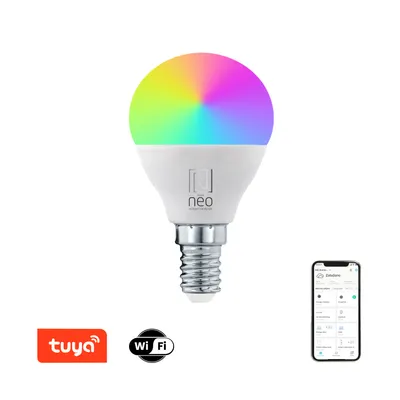 Obrázek produktu pro Immax NEO LITE Smart žárovka LED E14 6W RGB+CCT barevná a bílá, stmívatelná, WiFi, P45