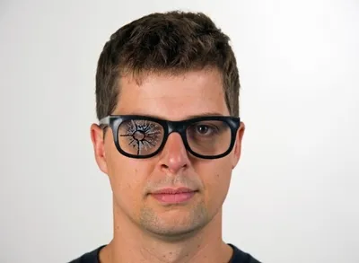 Produktbild von Brille mit Einschussloch