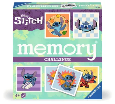 Image de Ravensburger 24697 - Challenge Memory Disney Stitch, UN MEMORY stimulant pour 2 à 8 fans de Stitch à partir de 6 ans