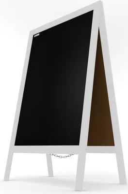 Produktbild von ALLboards Kundenstopper mit weißem Holzrahmen 118x61cm, Werbetafel, Gehwegaufsteller, Aufsteller, Straßenreiter, Kreide