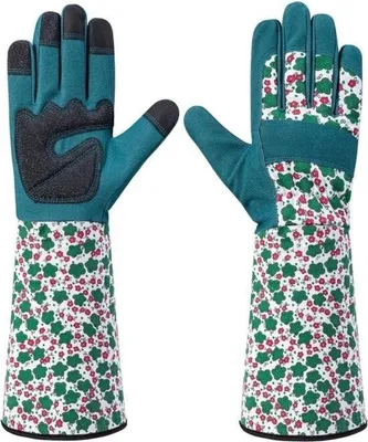 Image de Gants de jardinage pour femmes - Respirants - Flexibles - Idéaux pour couper les roses - Manches longues - Protection des avant-bras - Cadeau parfait pour les femmes