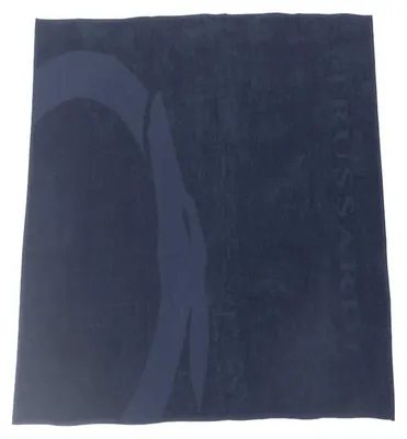 Image de Trussardi Beachwear serviette de plage pour homme en coton bleu