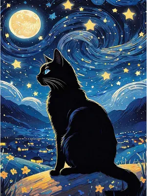 Imagen del producto de Pintura por números para niños a partir de 5, 6, 7, 8, 9 y 10 años, ideal para niñas, con el tema de un gato . Pintura por números para niños